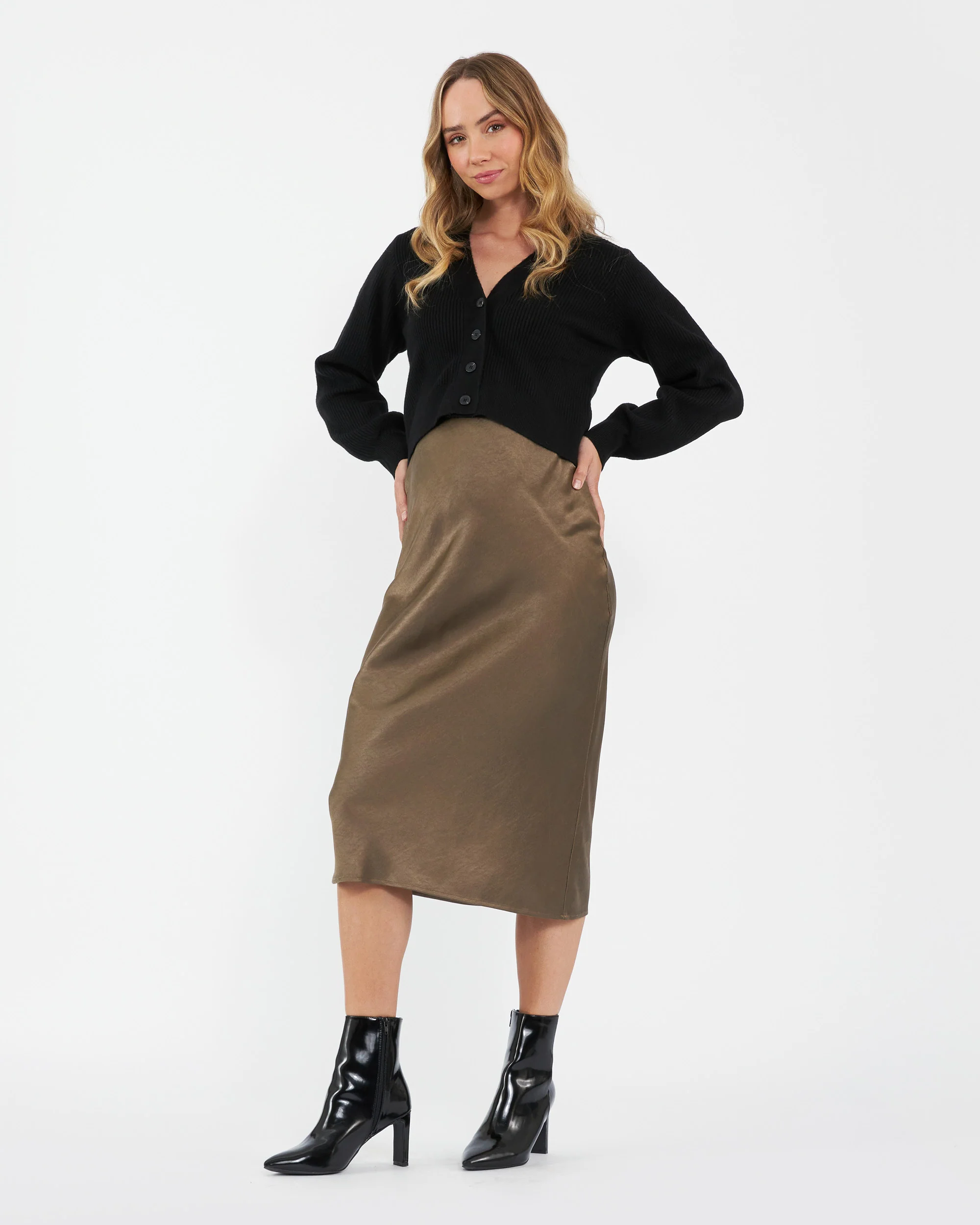 Tiffany Crop Knit Cardi  Black - Image 7