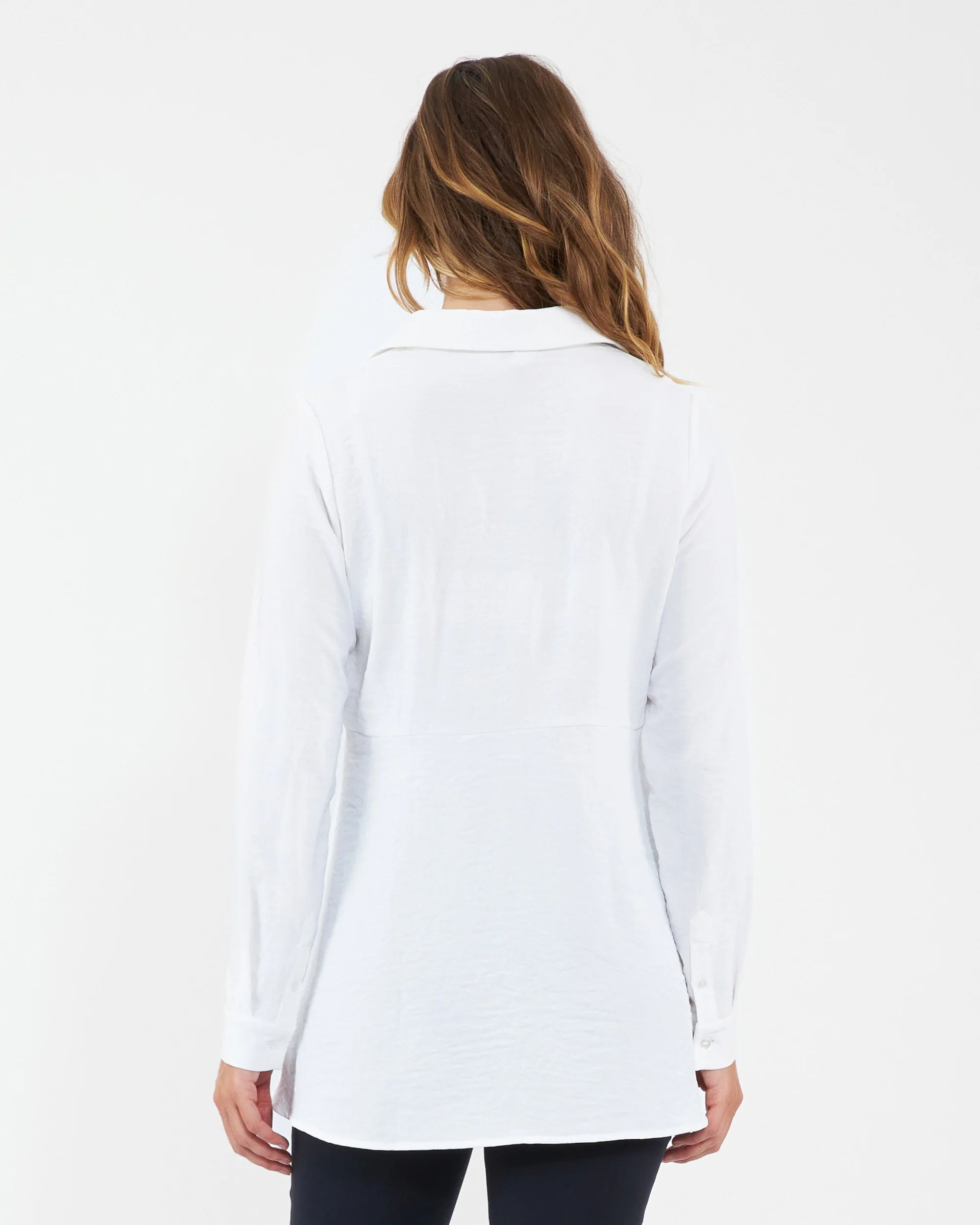 Tina Peplum Shirt White - Image 4