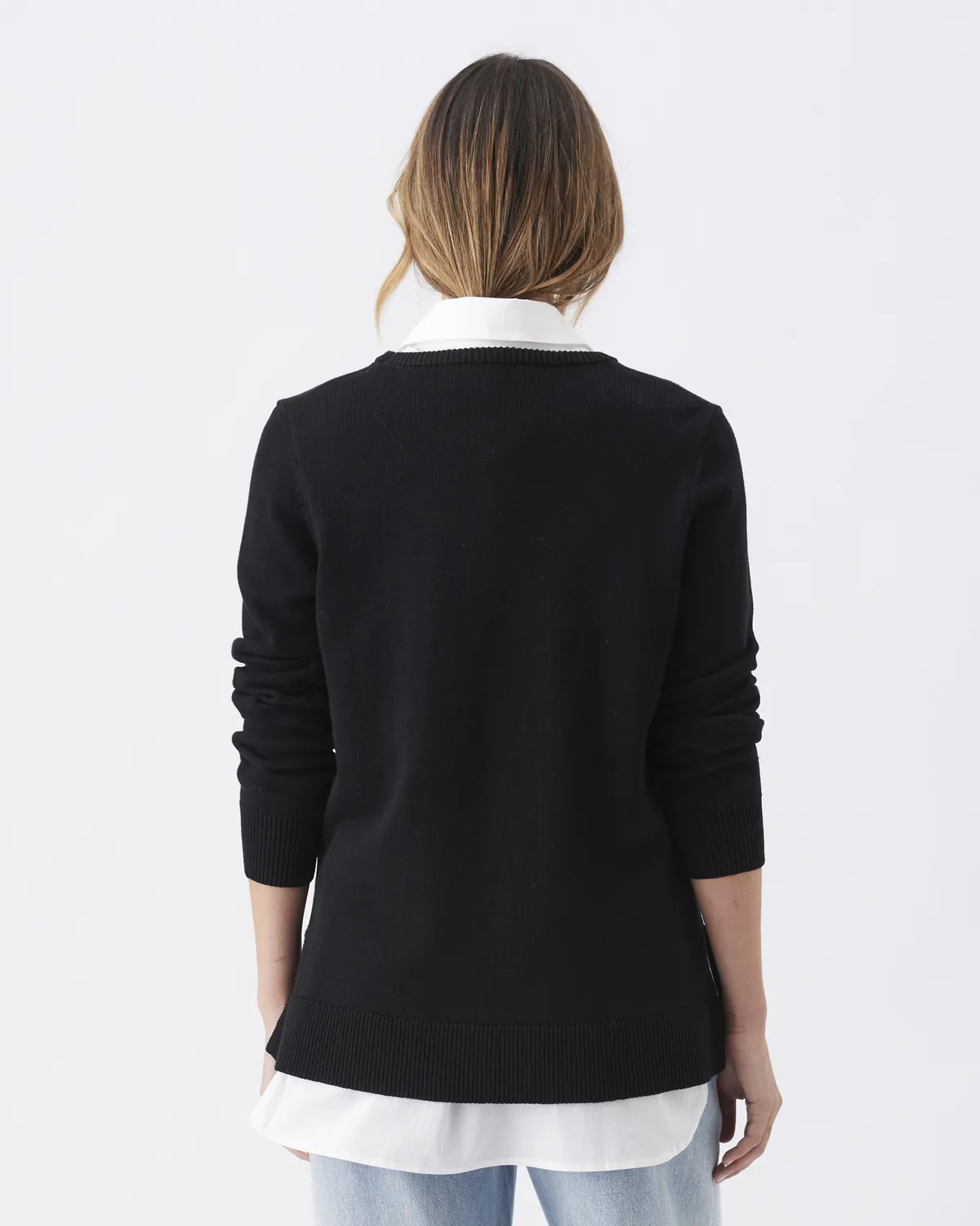 Tori Detachable Nursing Knit  Black / White - Image 5