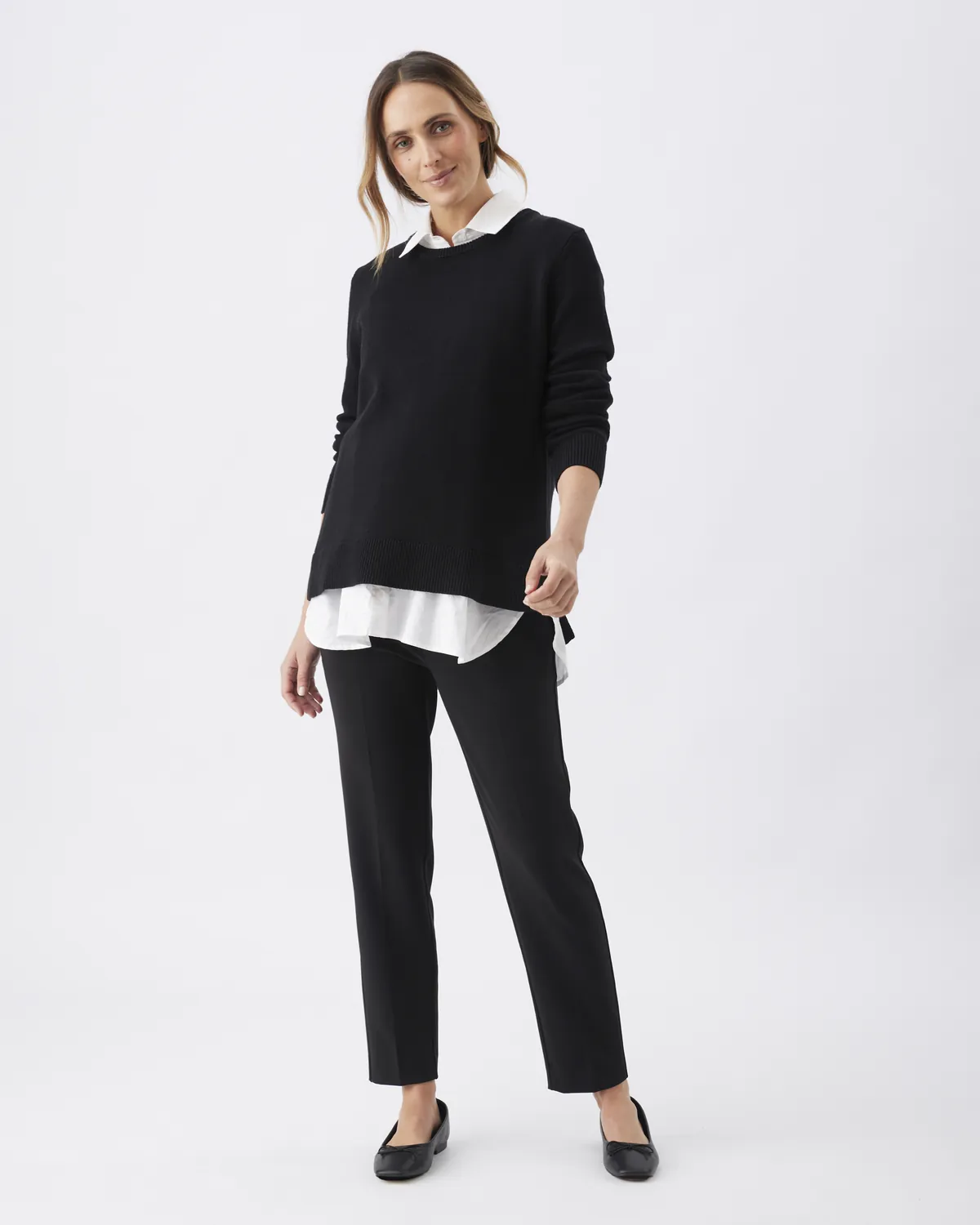 Tori Detachable Nursing Knit  Black / White - Image 7