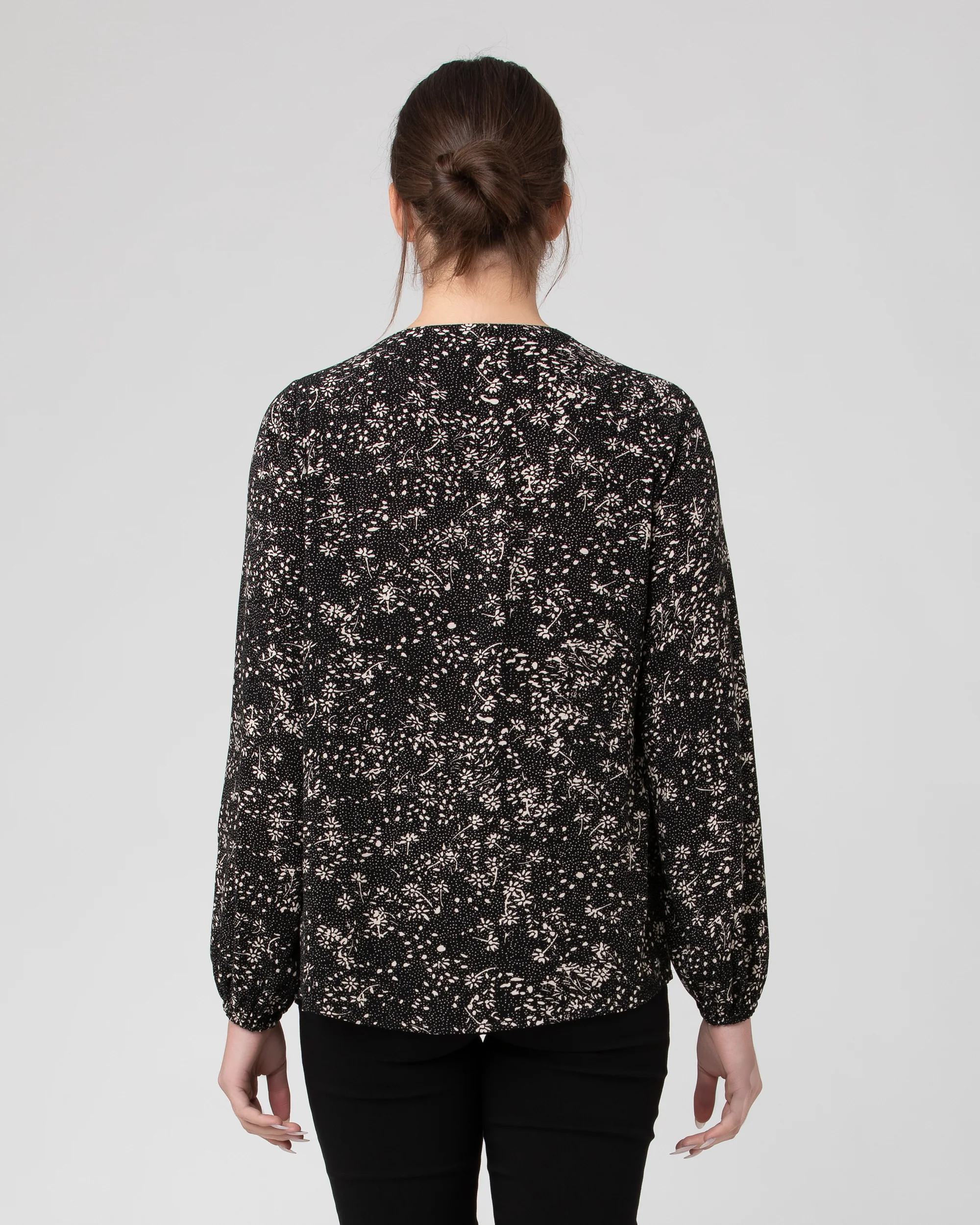 Trixie Nursing Blouse  Black / Natural - Image 3