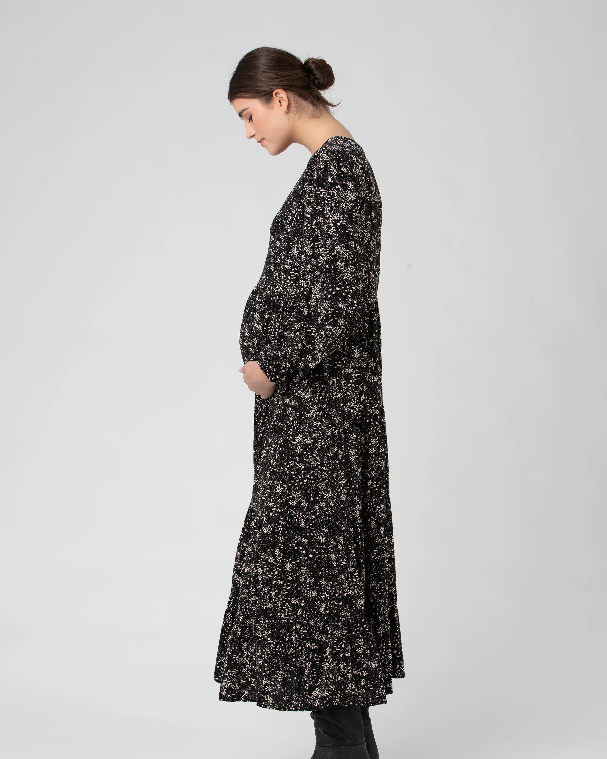 Trixie Tiered Dress  Black / Natural - Image 3