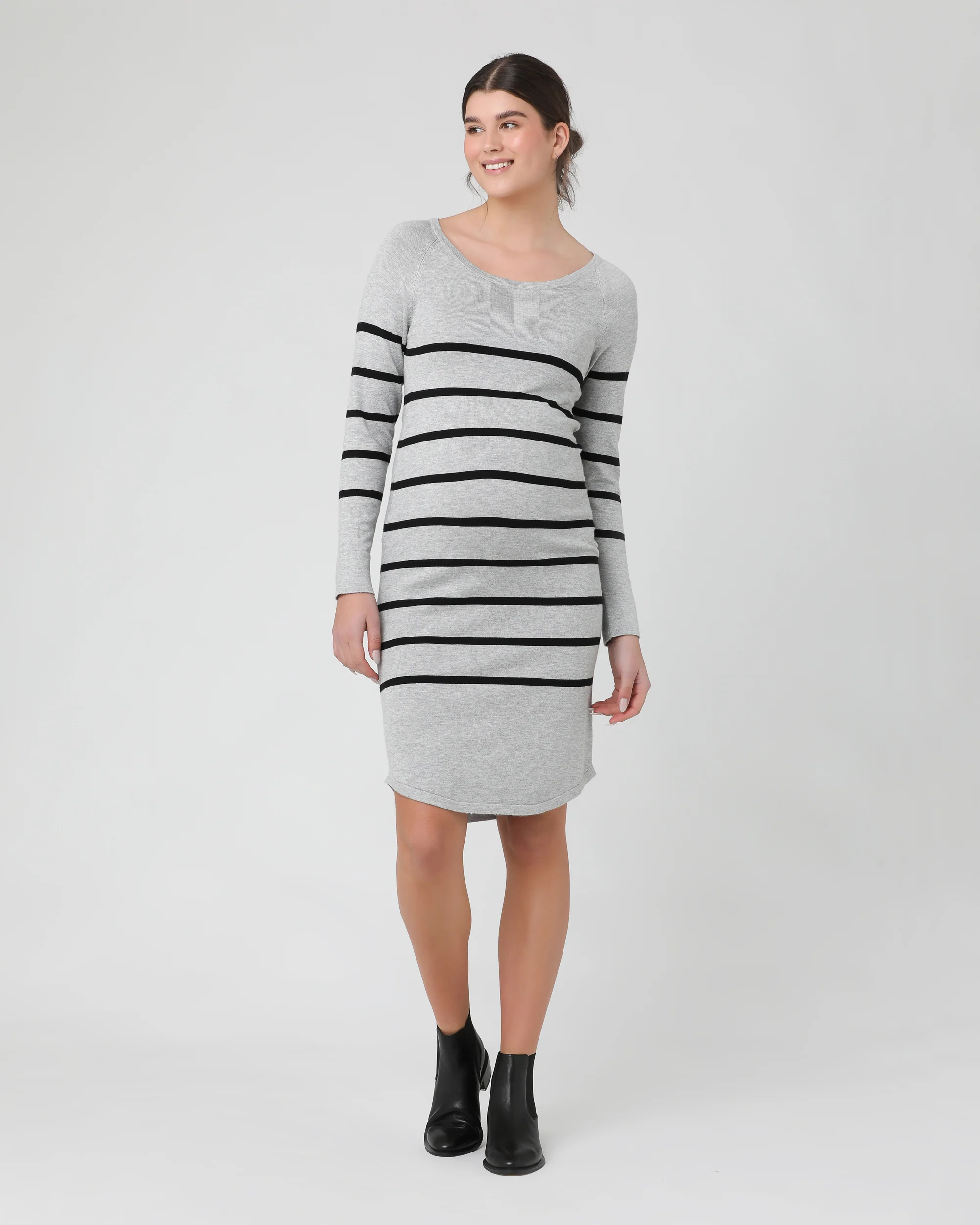 Valerie Tunic Dress Grey/Black - Image 4
