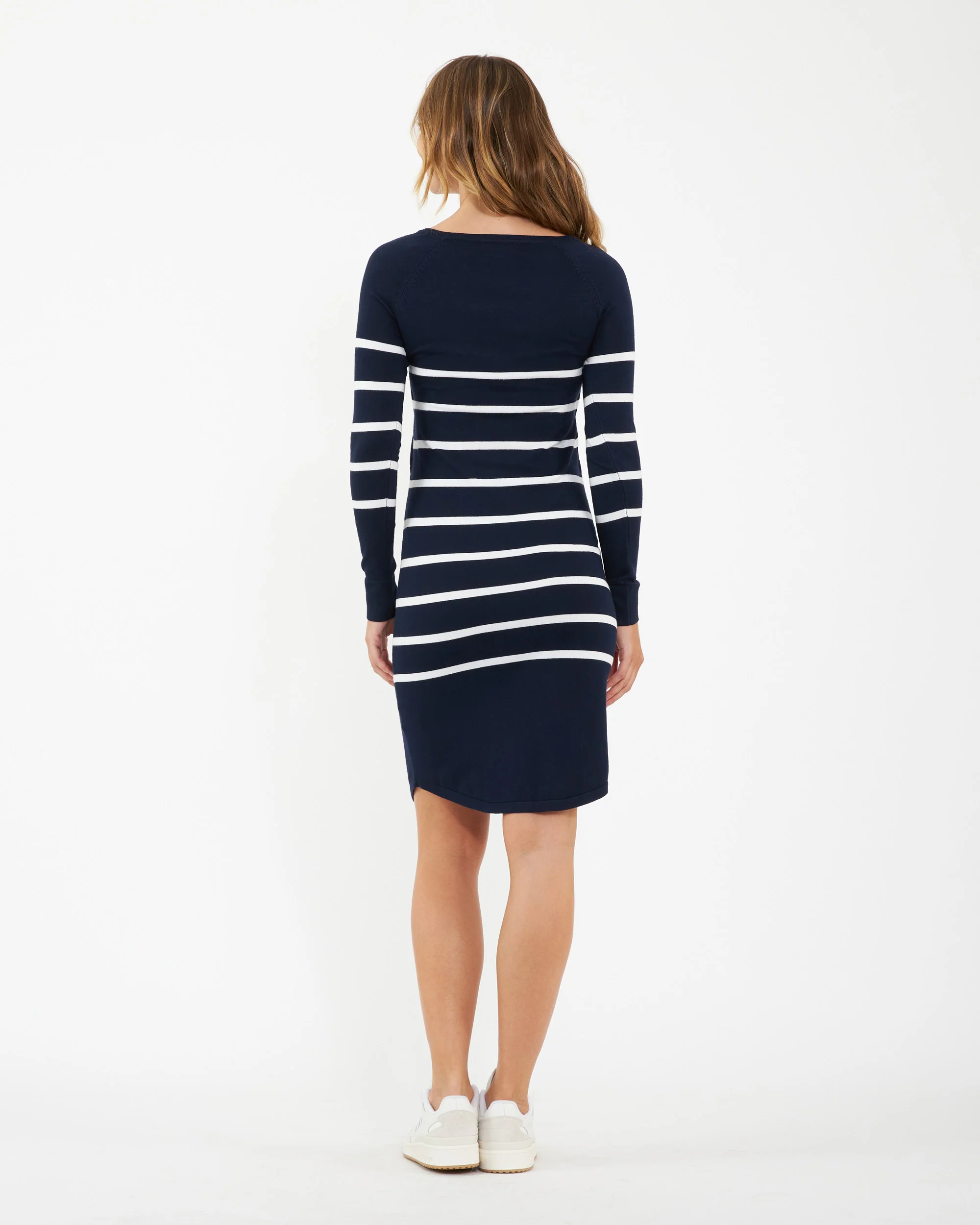 Valerie Up/Down Nursing Tunic Navy / White - Image 5