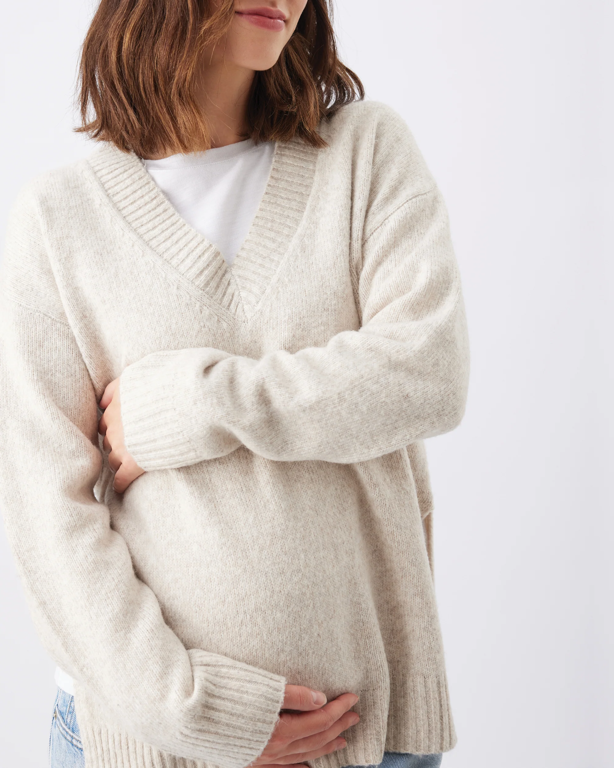 Vera Nursing Knit  Oat Marle - Image 6