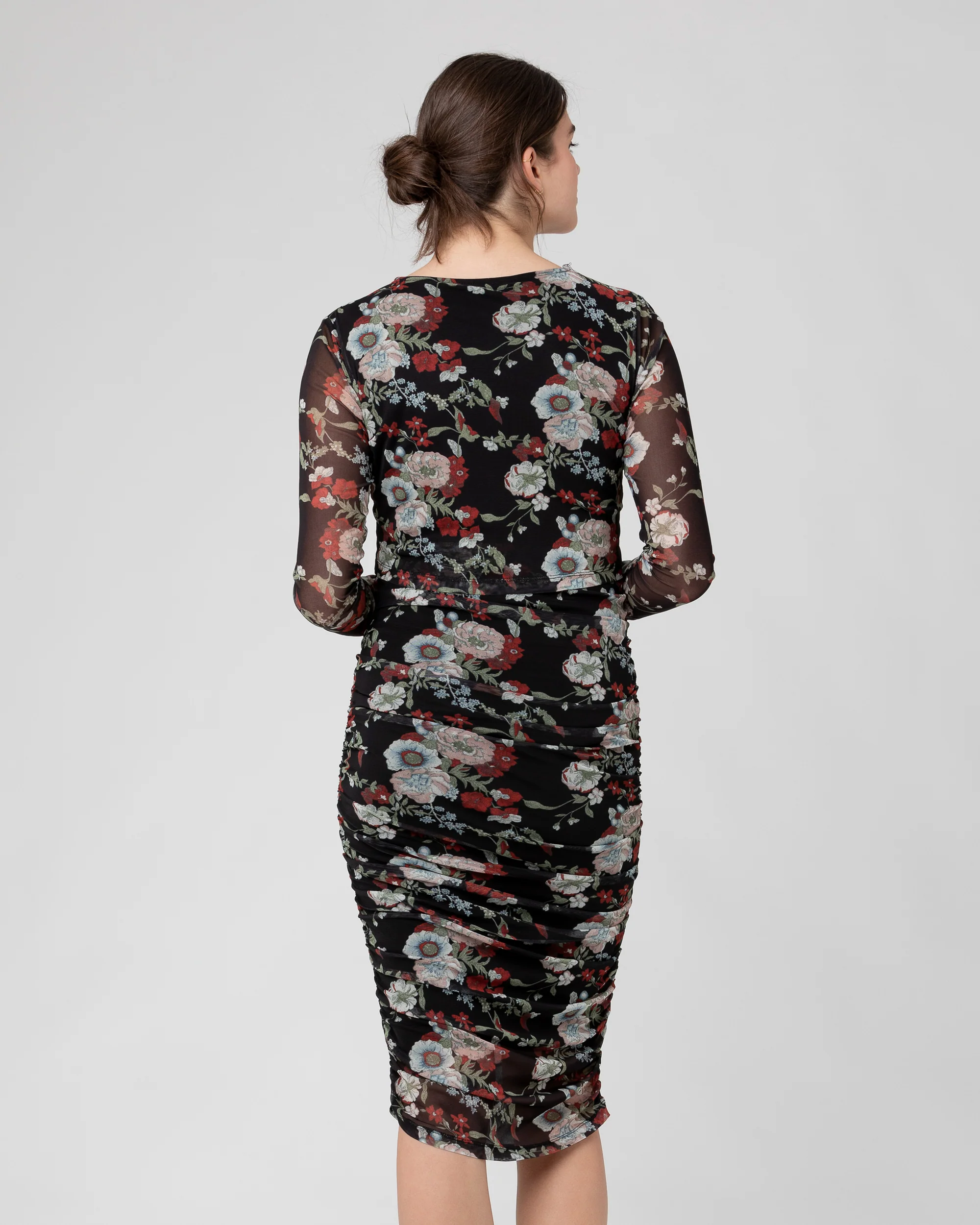 Wild Bloom Nursing Dress Black - Image 3