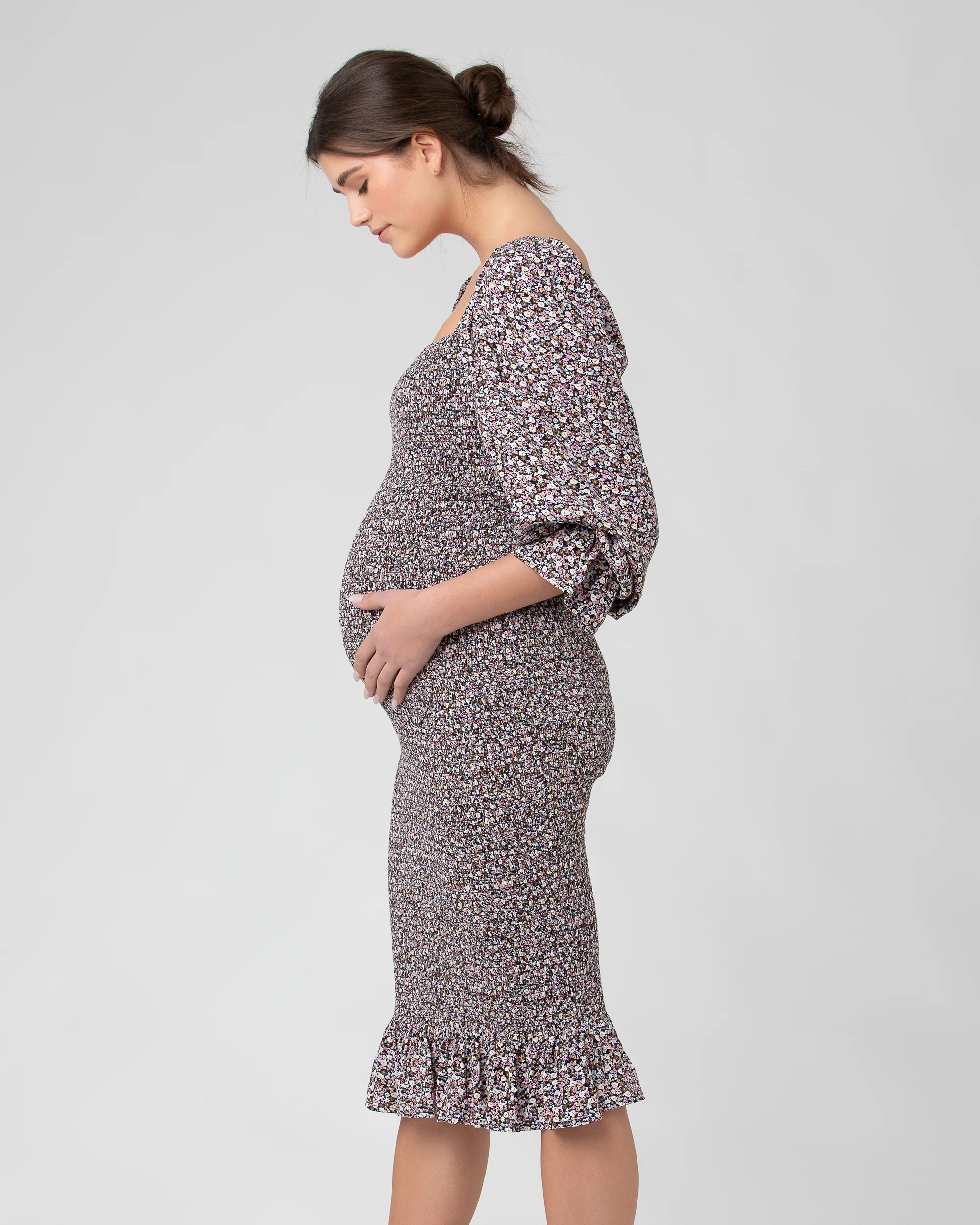 Willow Shirred Dress  Black - Image 3