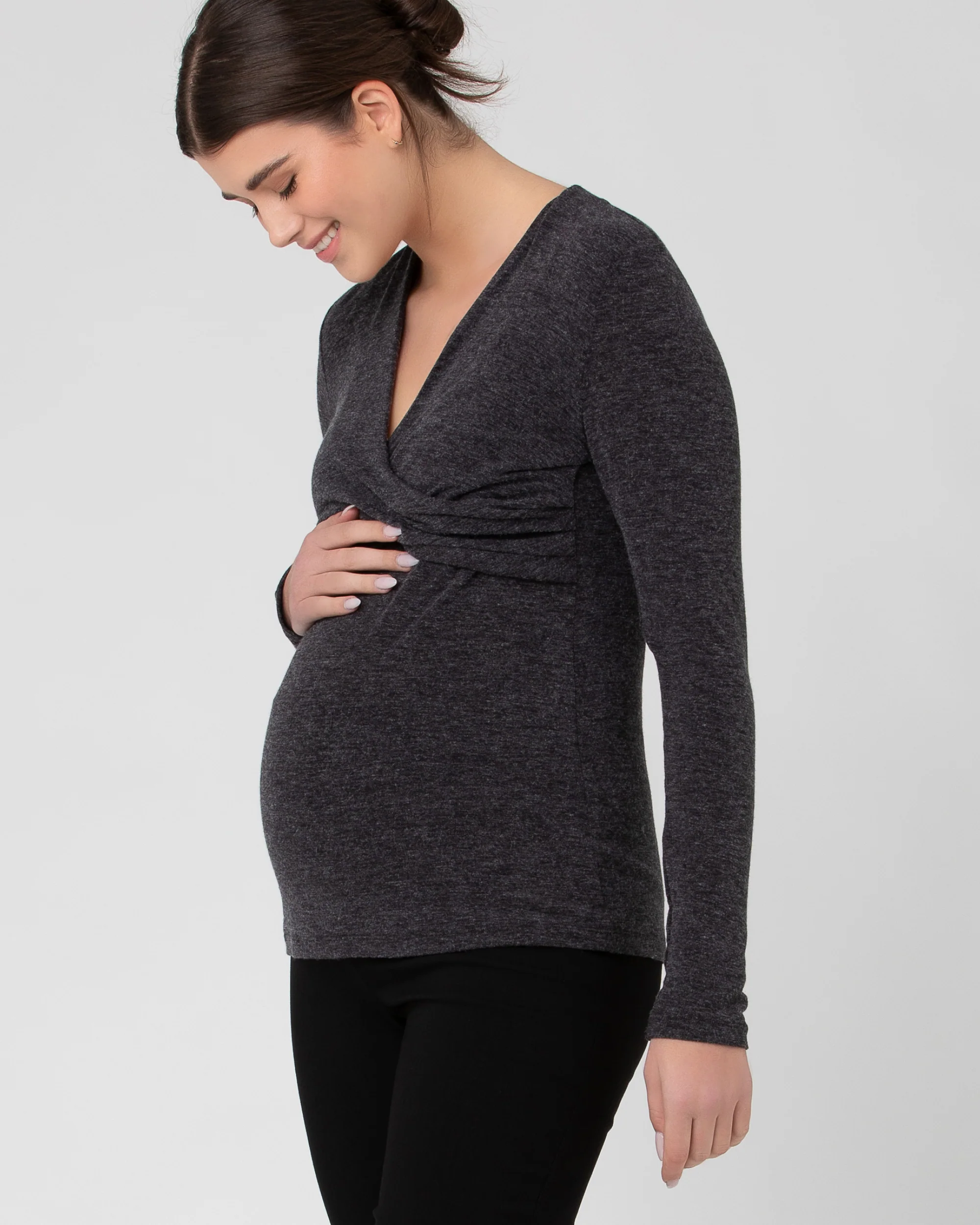 Zara Nursing Top Dark Charcoal - Image 6